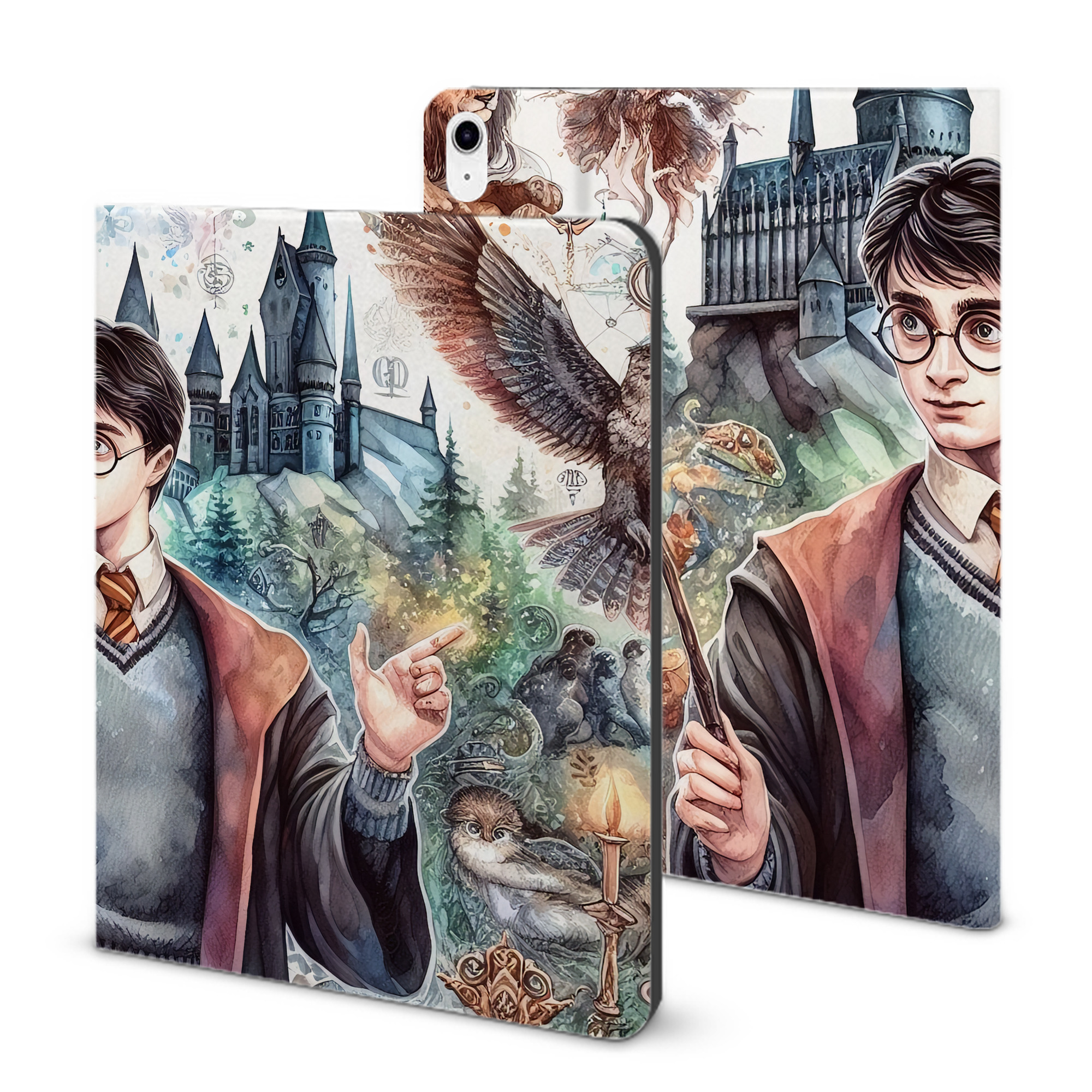 （画像用） Harry Potter ハリー・ポッターシリーズ IPad ケース ブック型 PUレザー TPU 耐衝撃 軽量 薄型 ペン収納なし 全面保護 IPad 各モデル対応